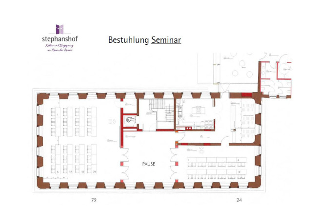 Bestuhlung Seminar